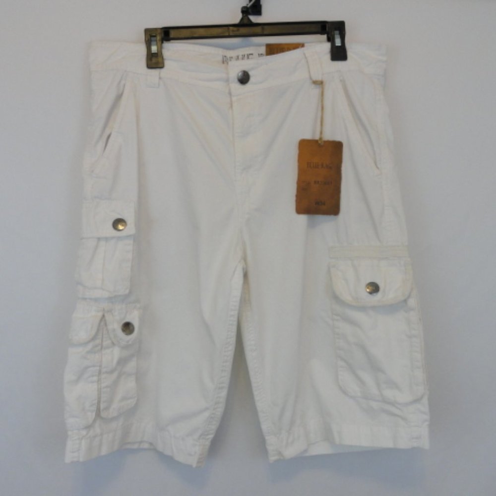 Blue Rag mens white cargo shorts size 34